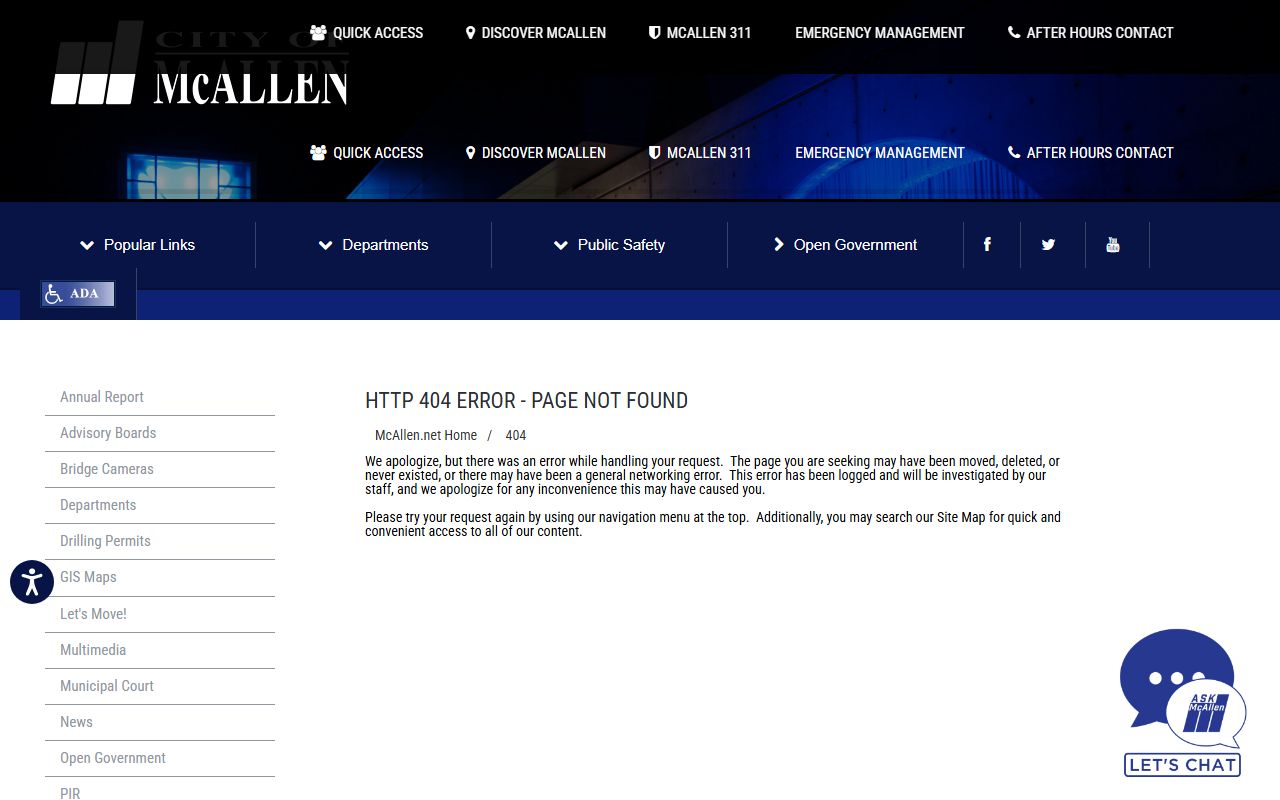 McAllen Police Department website for 24 hour booking record searches