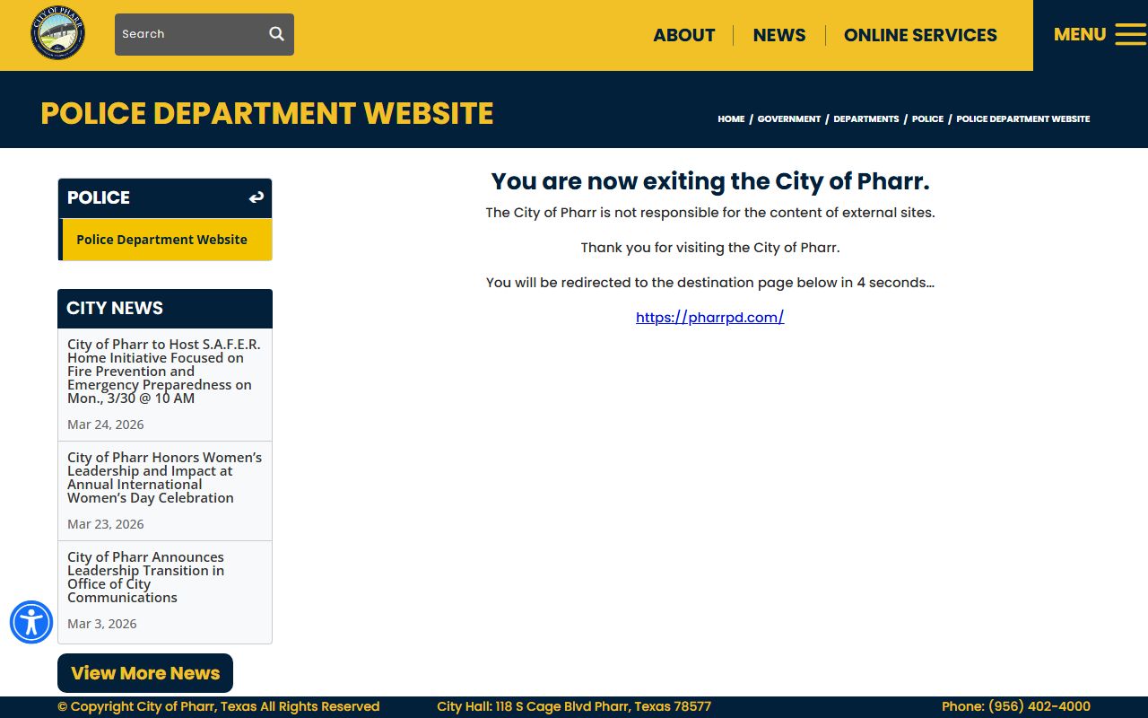 Pharr Police Department 24 hour booking records