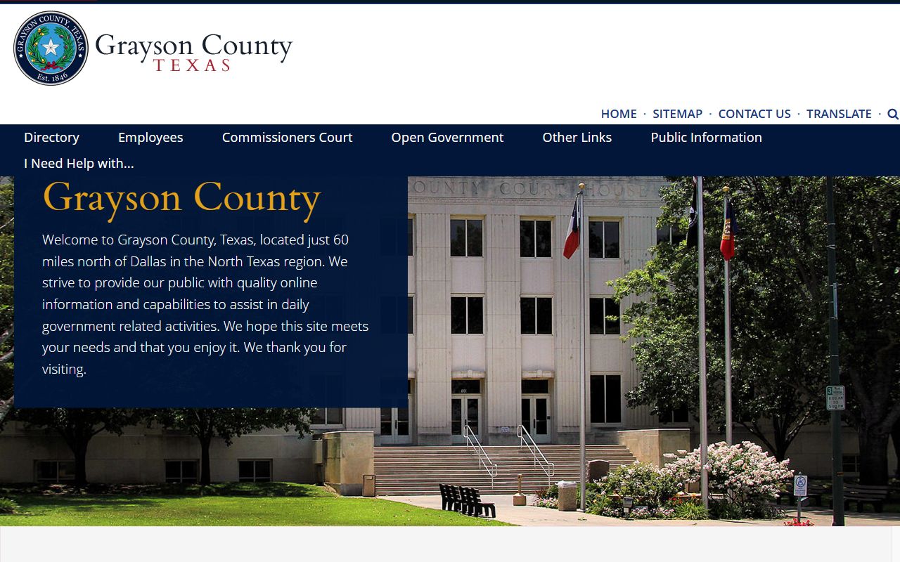 Grayson County Sheriff's Office website for 24 hour booking records