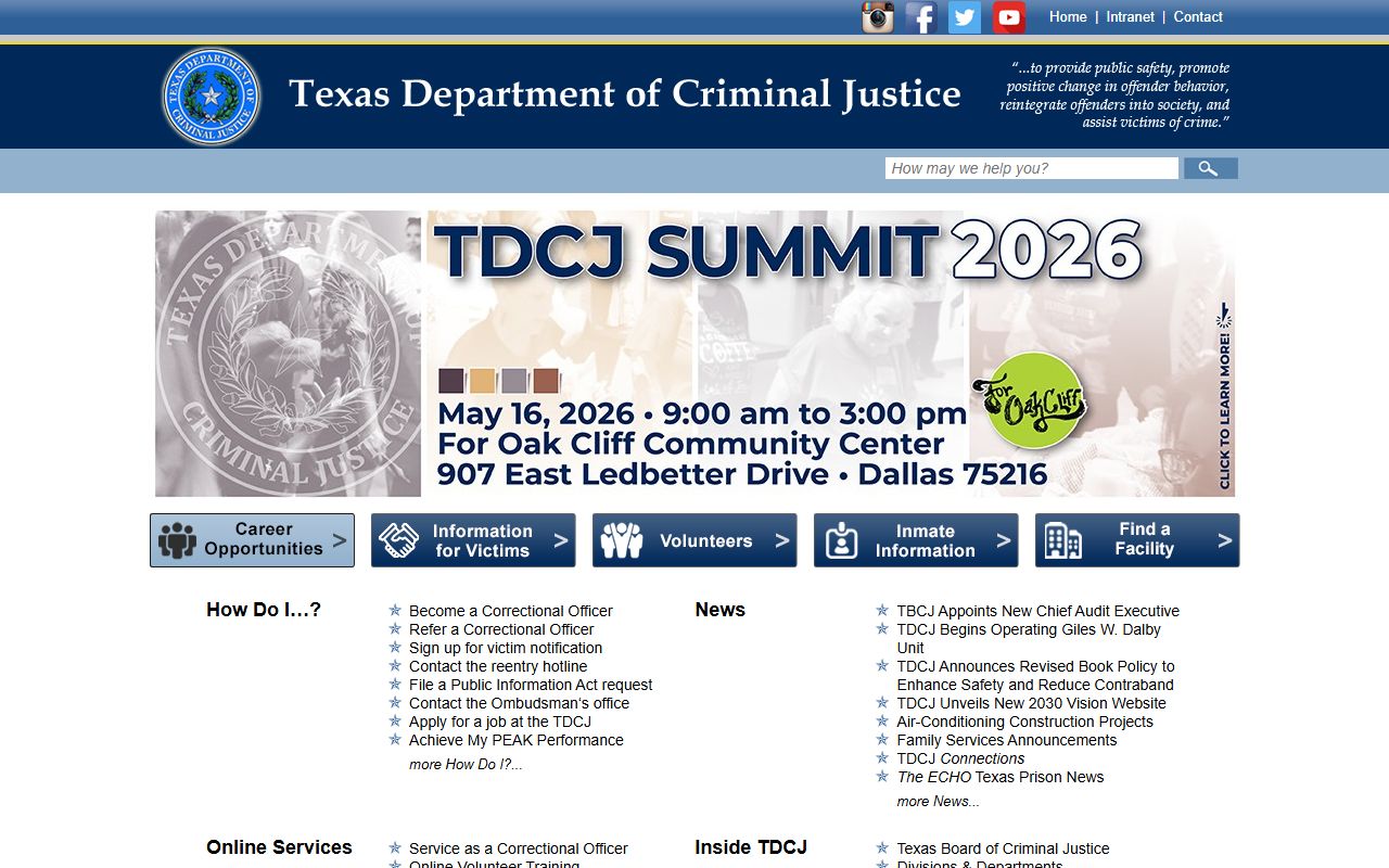 Texas 24 hour booking TDCJ inmate search